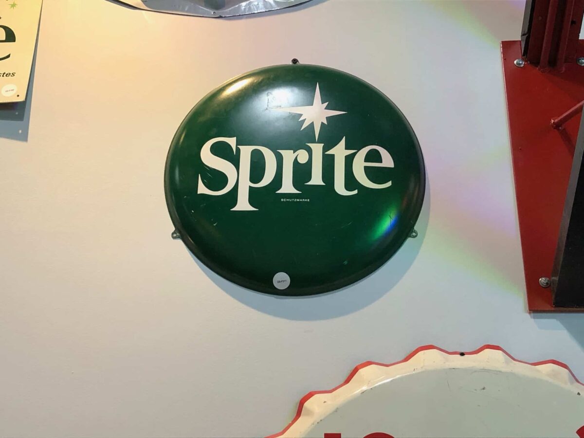 Sprite Button Tin Sign