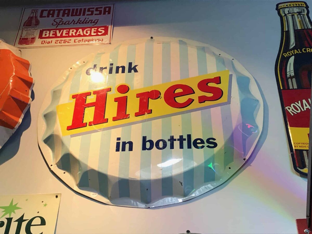 Hires Bottle Cap Tin Sign